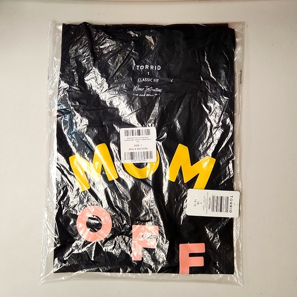 ❤️NWT VINTAGE TORRID TEE MOM OFF DUTY COTTON CREW NECK GRAPHIC TOP - PLUS SIZE - Picture 4 of 9
